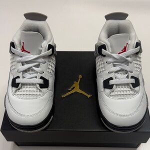 Nike Kids White and Black Sneakers with Red Accents